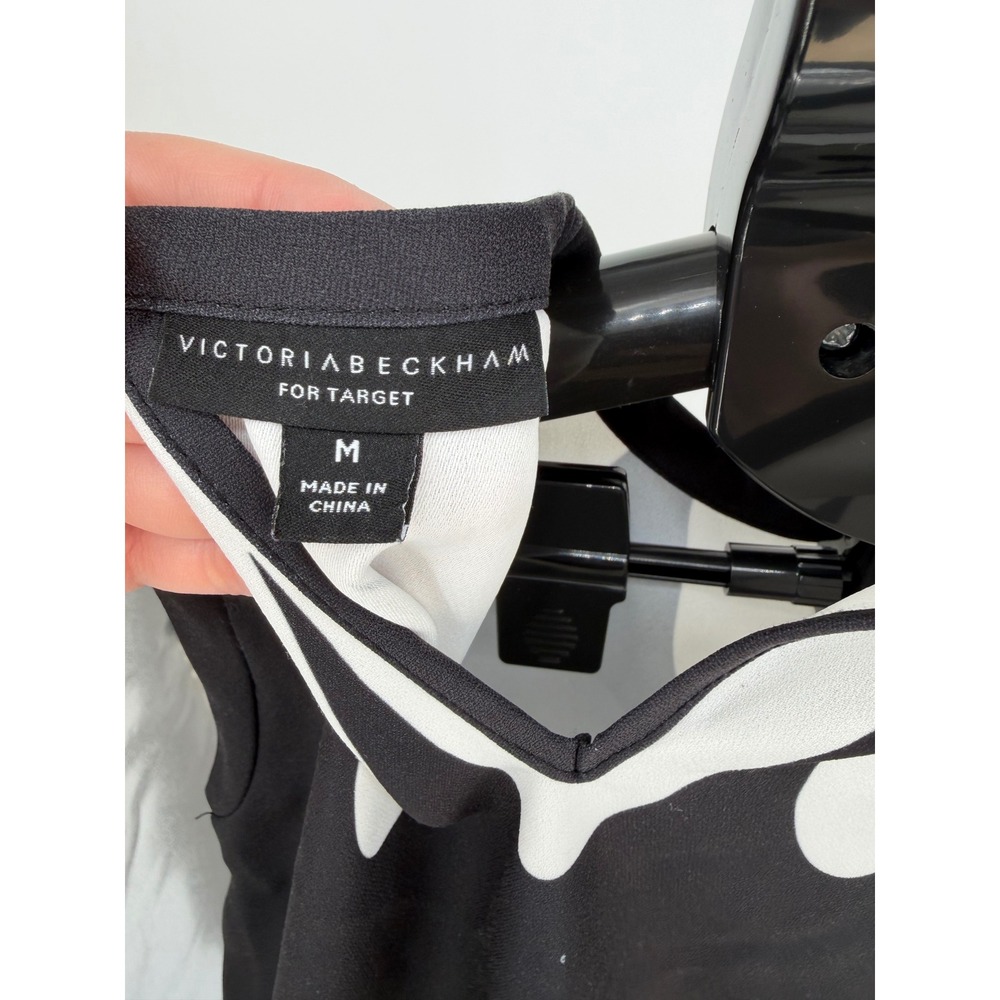 Victoria Beckham Target Shell Top Women M Black White Daisy Good Cropped Floral - Picture 6 of 8